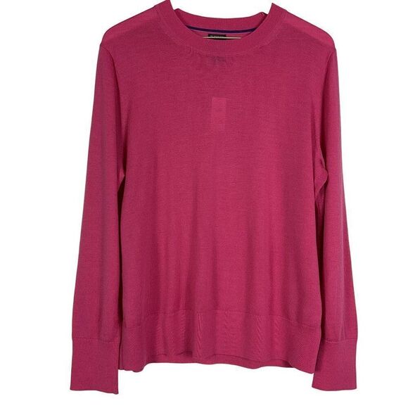 NWT GAP Bright Pink 100% Merino Wool Sweater, Women's XL - Picture 1 of 7